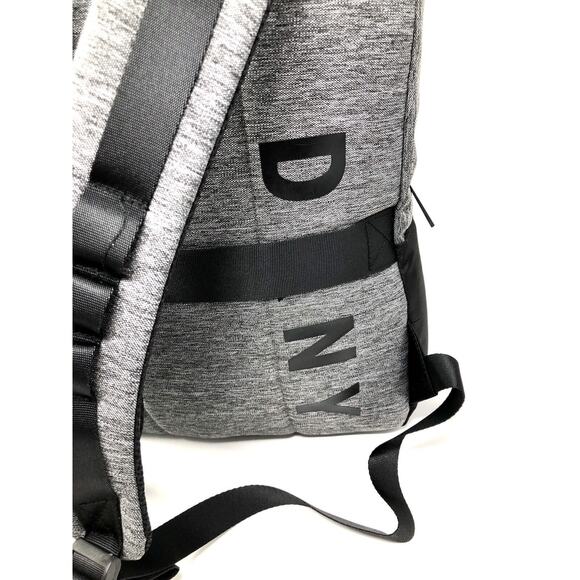 DKNY Signature Nylon Backpack Laptop Logo Unisex Circa 1989 NWT Black Grey main image 11